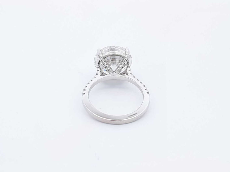 8.65 Cttw Lab Grown Diamond & 18k White Gold Ring 5.9 Gram Size 6.5 Fw0524wcrxdu