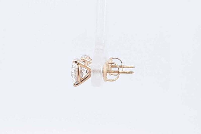 2.00ctw Lab Grown Diamond Stud Earrings In 14k Yellow Gold 1.2 Grams Eb0325wcssa