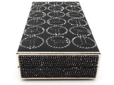 Judith Leiber Black Satin Swarovski Jl Monogram Case Crossbody Bag Do0825oxzde