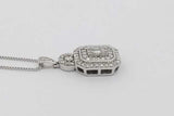 10k White Gold Diamond Pendant & 14k White Gold Chain 6.8 Grams 22 Inch Eb0926rrxsa