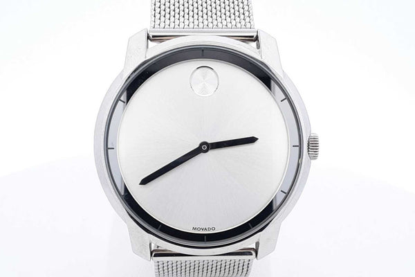 Movado Bold 44mm Quartz Stainless Steel Watch With Mesh Bracelet Eb0125crsa