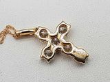 0.95 Cttw Lab Grown Diamonds 14k Yellow Gold 1.8g Cross Chain 18 In Do0525wwode