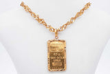 22k Yellow Gold Chain & 24k Yellow Gold Credit Suisse Pendant 17.8g Eb0426lxxzsa