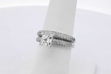 1.9cttw Diamond Wedding Set In 14k White Gold 5.3 Grams Size 7 Eb0626corsa