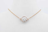 1.10ctw Lab Grown Diamond Pendant Necklace 14k Yellow Gold 1.9g 16 In Eb326rxzsa