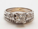 1.65 Cttw Diamonds 10k White Gold 5.2g Ring Size 5.25 Do0124llxzde