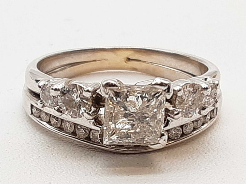 1.65 Cttw Diamonds 10k White Gold 5.2g Ring Size 5.25 Do0124llxzde