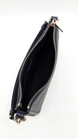 Kate Spade Hudson Convertible Crossbody In Navy Blue Pebbled Leather Fw1125wzdu