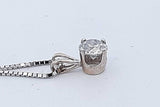0.85ctw Diamond Pendant Necklace In 14k White Gold 3.7 Grams 18 Inch Eb0526prxde