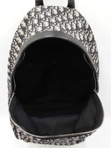 Christian Dior Rider Backpack In Dior Oblique Jacquard & Black Leather Fw00726irzdu
