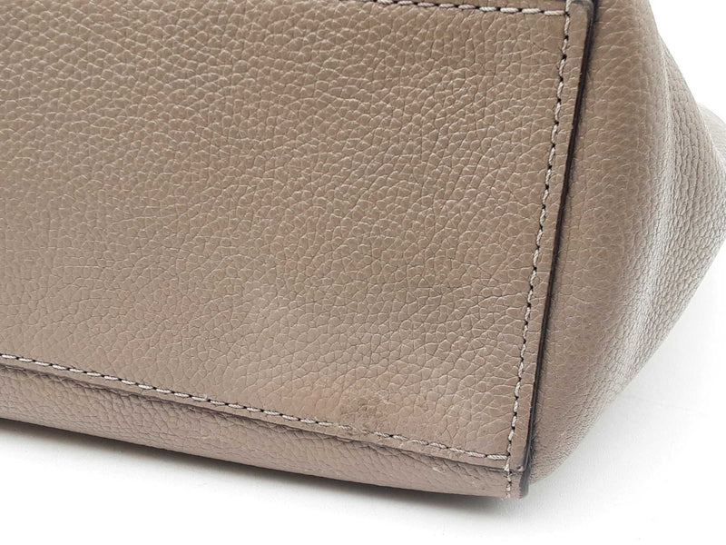 Coach Turnlock Chain Tote In Grey Pebbled Leather Fw0925rzdu