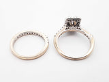 1.58 Cttw Diamond & 14k White Gold Bridal Set 6.4 Grams Size 5.5 Fw1224loxzdu