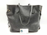 Louis Vuitton Neverfull Mm Black Empriente Leather Tote Bag Fw0225crxdu