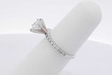 1.09cttw Diamond Ring In 14k White Gold 2.3 Grams Size 5 Eb0525lpzxsa
