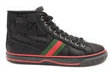 Gucci Tennis 1977 Black Off The Grid Nylon High Top Sneakers Size 7.5 Eb826lorsa