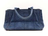 Prada Canapa Tote Bag In Blue Denim Fw0126wxzdu