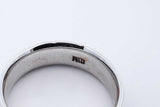 14k White Gold Wedding Band 5.8 Grams Size 8 Eb1025lixde