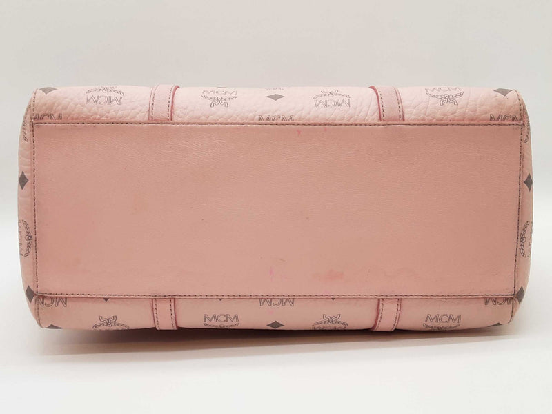 Mcm Toni Visetos Powder Pink Shopper Tote Bag Sd1025lrzde