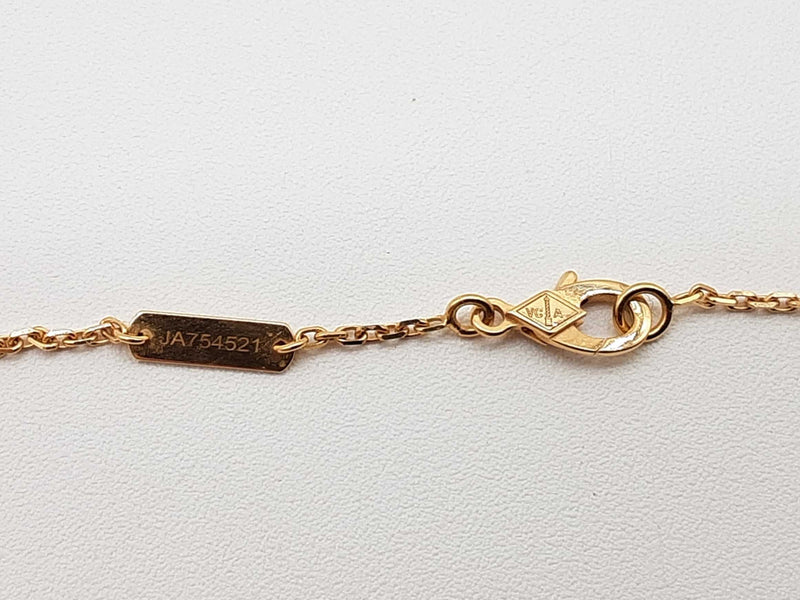 Van Cleef & Arpels Alhambra 18k Yellow Gold 5.7g Necklace 16 In Do0925lxzxde