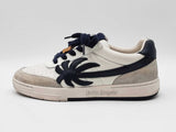 Palm Angels Beach University Sneakers In White & Navy Leather Size 44 Fw0226erdu
