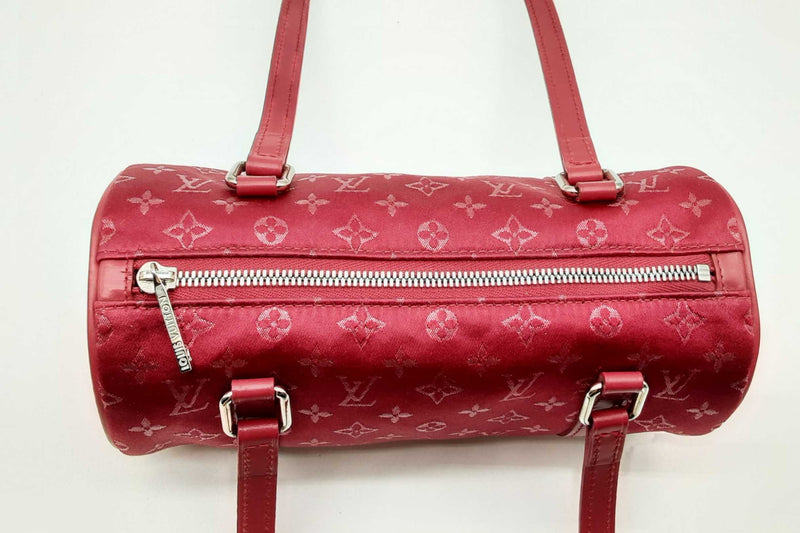 Louis Vuitton Bb Monogram Rouge Satin Little Papillon Shoulder Bag Lh0924ixzde