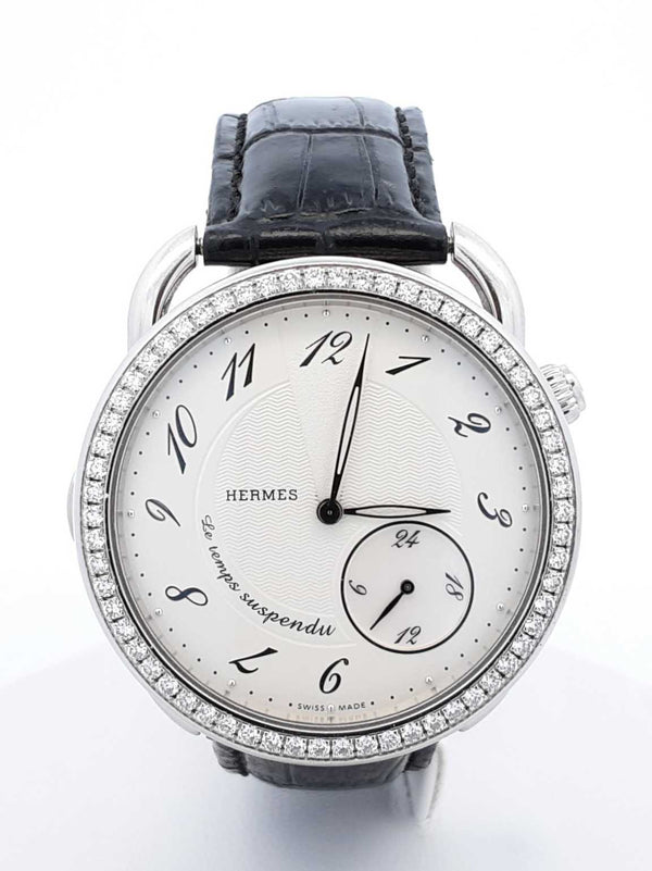 Hermès Arceau Le Temps Suspendu Diamond & Stainless Steel Automatic 38mm Watch