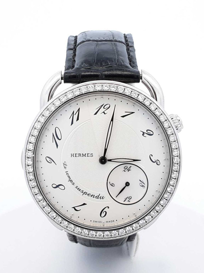 Hermès Arceau Le Temps Suspendu Diamond & Stainless Steel Automatic 38mm Watch