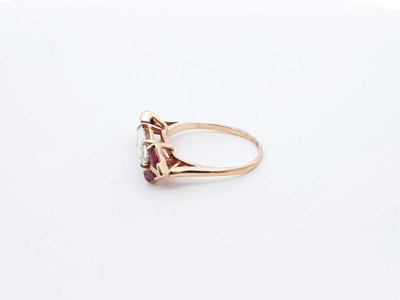 1.5ctw Diamond .40ctw Ruby 14k Yellow Gold 3.3 Grams Ring Size 6.5 Sd1224pzxzdu