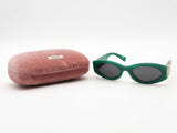 Miu Miu Smu11w Green Sunglasses With Case Aa0926lorsa