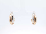 14k Two-tone Yellow & White Gold Twisted Hoop Earrings 2.2 Grams Fw0526lpzdu