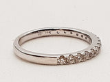 0.24 Cttw Diamonds 14k White Gold 1.9g Half Eternity Band Size 6.5 Do0326lorde