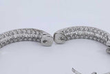 8.0cttw Diamond Inside Out Hoop Earrings 14k White Gold 8.6 Grams Eb0326lrxzdu