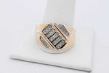0.23cttw Channel Set Diamond Ring In 10k Yellow Gold 5.9g Size 11.75 Eb0626wxzsa