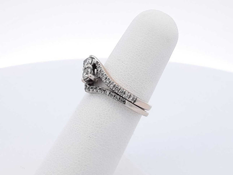 Ever Us 0.70 Cttw Diamond & 10k Gold Bridal Set 4.4 Grams Size 5.5 Fw0325lsxdu