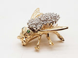 0.70 Cttw Diamonds 14k Two Tone Yellow White Gold 5.0g Bee Pin Do0425wexde