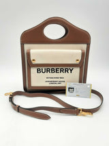 Burberry Mini Pocket Beige & Tan Handbag Fw1224wrxsa