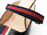 Gucci 549617 Malaga Horesbit Blue Web Mule Heels Size Eu 36.5 Do0825lxzde
