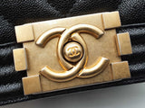 Chanel Small Boy Bag In Black Quilted Caviar Leather Fw0926lrxzdu