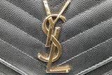 Yves Saint Laurent Matelasse Chevron Quilted Wallet With Chain Eb0726orxsa