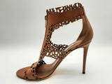 Jimmy Choo Megan Cut Out Brown Leather Heels Size It 40 Do1124lexde