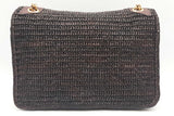 Yves Saint Laurent Niki Leather Trimmed Brown Raffia Shoulder Bag Eb1225lcxzde