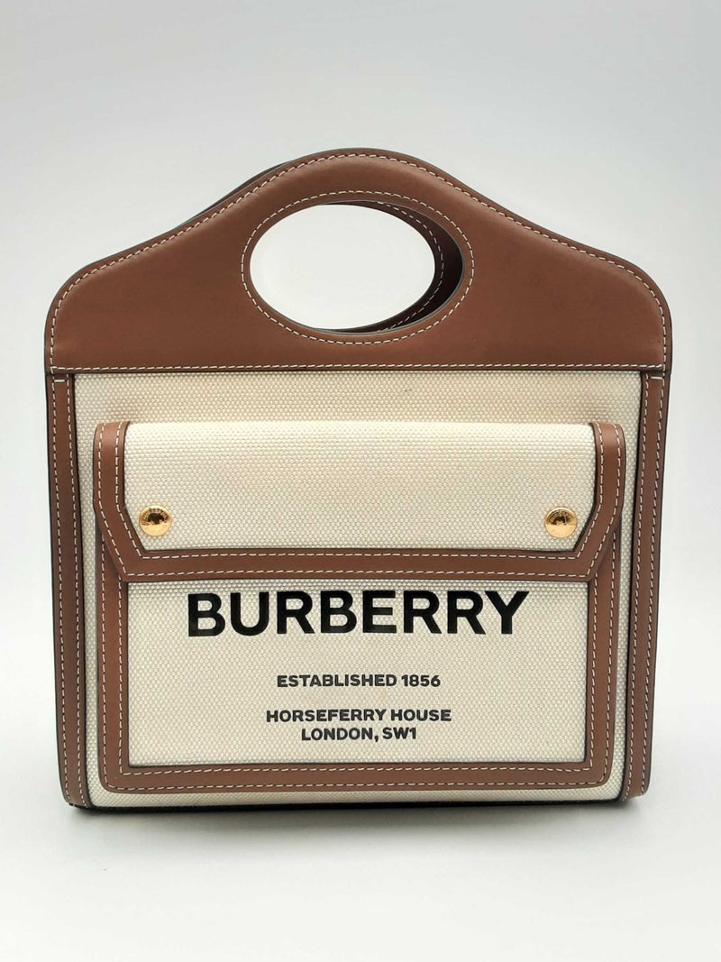 Burberry Mini Pocket Beige & Tan Handbag Fw1224wrxsa