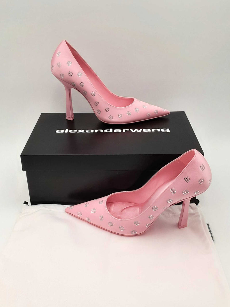 Alexander Wang Delphine Pink Satin Pumps Size 35.5 Eb1124lrxsa