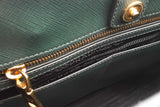 Prada 2 Tone Green Saffiano Leather Tote Bag Eb0726ixzsa