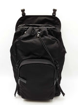 Prada Re-nylon & Saffiano Leather Backpack In Black Fw0226exzdu