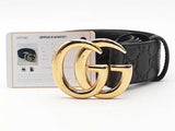 Gucci Guccirisma Leather Initial Belt Black Size 42-46 Aa0926ozxsa