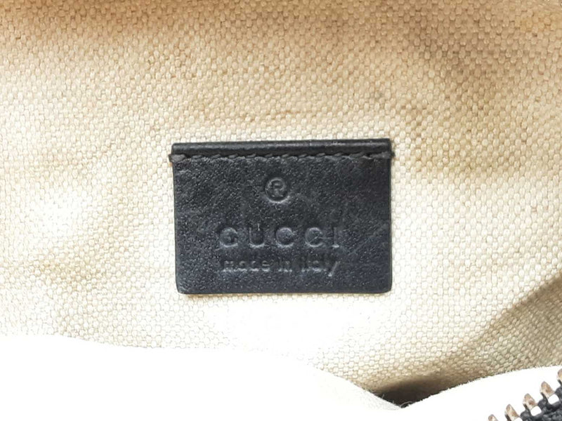 Gucci Gg Embossed Black Perforated Leather Mini Crossbody Bag Fw0425wwxdu