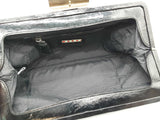 Marni Black Crinkled Patent Leather Large Clutch Do0526lxzde