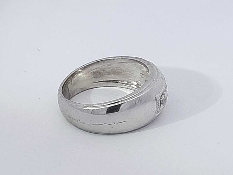 .12 Cttw Diamond 10k White Gold 6.3 Grams Wedding Band Size 7 Aa1025oxzsa