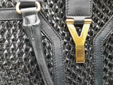 Yves Saint Laurent Ysl Cabas Chyc Black Braided Vinyl Duffle Bag Do0426pxzde